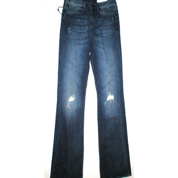 New Womens Designer Sass & Bide Jeans NWT High Rise Flare 24 Distressed Tall - Picture 1 of 8